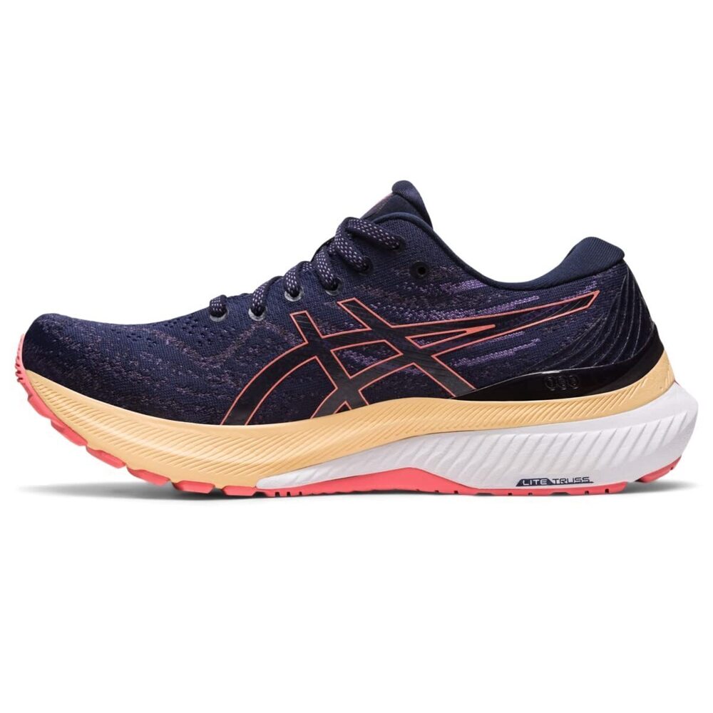 ASICS WOMEN'S GEL-KAYANO 29 RUNNING SHOES, 6, MIDNIGHT/PAPAYA